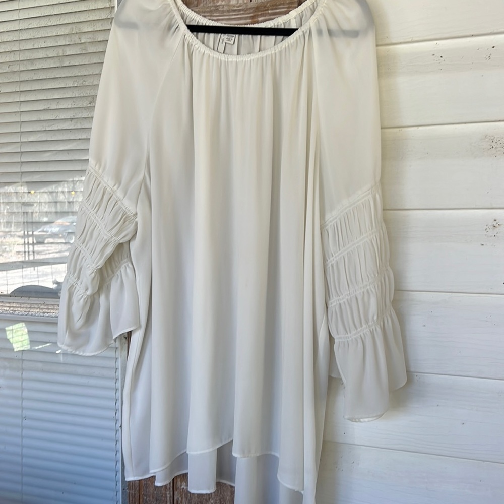 COPY - Cato 26/28 cream/off white color flowy shirt